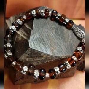Brown Beaded Bracelet
